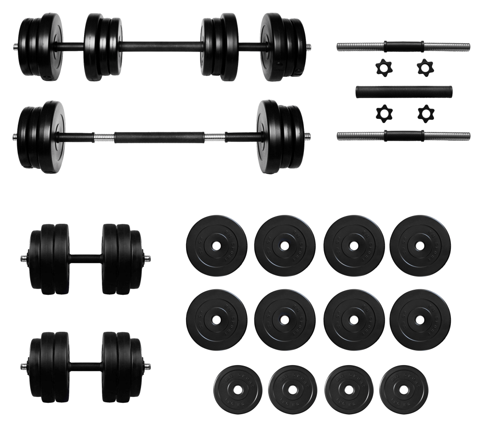 Гантели с функцией штанги 2в1 на 26 кг. RN-Sport RNS_BD-TR26