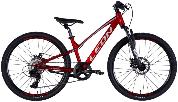 Велосипед AL 24" Leon JUNIOR DD CS рама-12" червоний 2025 OPS-LN-24-116