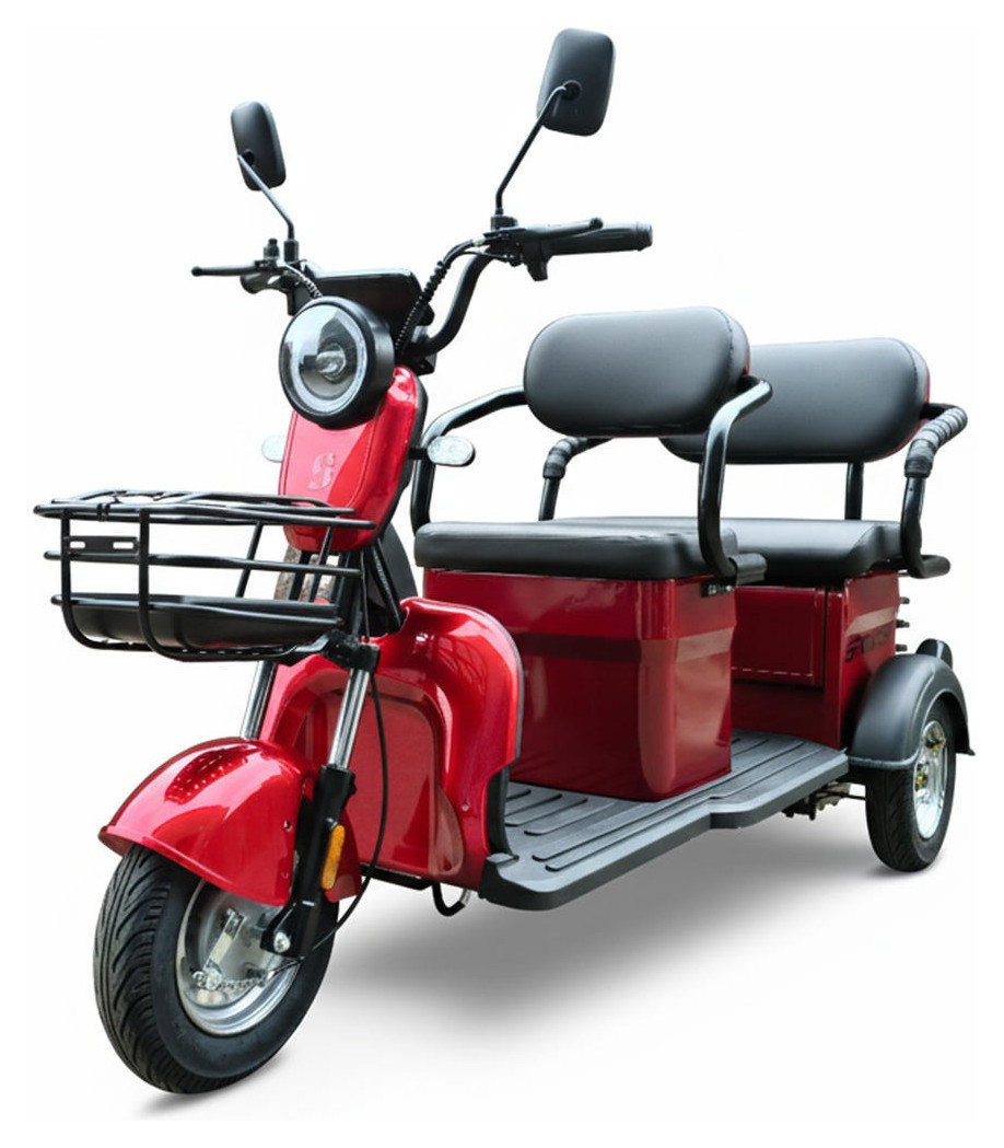 Электроскутер трехколесный SPACE SHUTTLE XL 72B 1000Вт 20А*г барабан/барабан свинцово-кислотный красный 2026 ESC-085