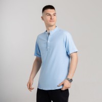 Чоловіча сорочка з коротким рукавом блакитна Pobedov Molodist'