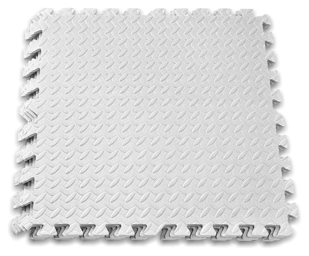 Татами мат EasyFit SwallowTail 4 шт (60х60х1 см) пазл хвост ласточки белый EFIT_EF-1950-W