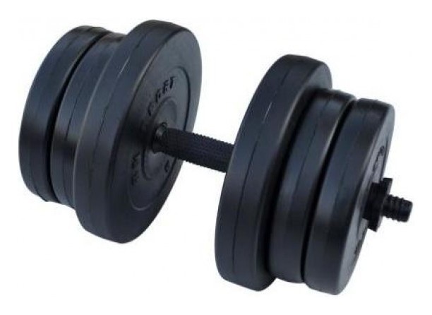 Гантель разборный композитный RN-Sport 20 кг - 1 шт. + Скакалка в подарок RNS_BDone-20