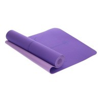 Килимок для йоги з розміткою TPE Record FI-2430 (183x61x0,6см), фіолетовий