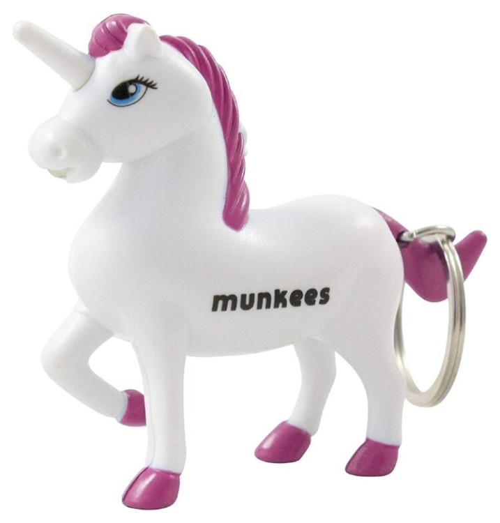 Munkees 1114 брелок-фонарик Unicorn LED white-pink 1114-WPK