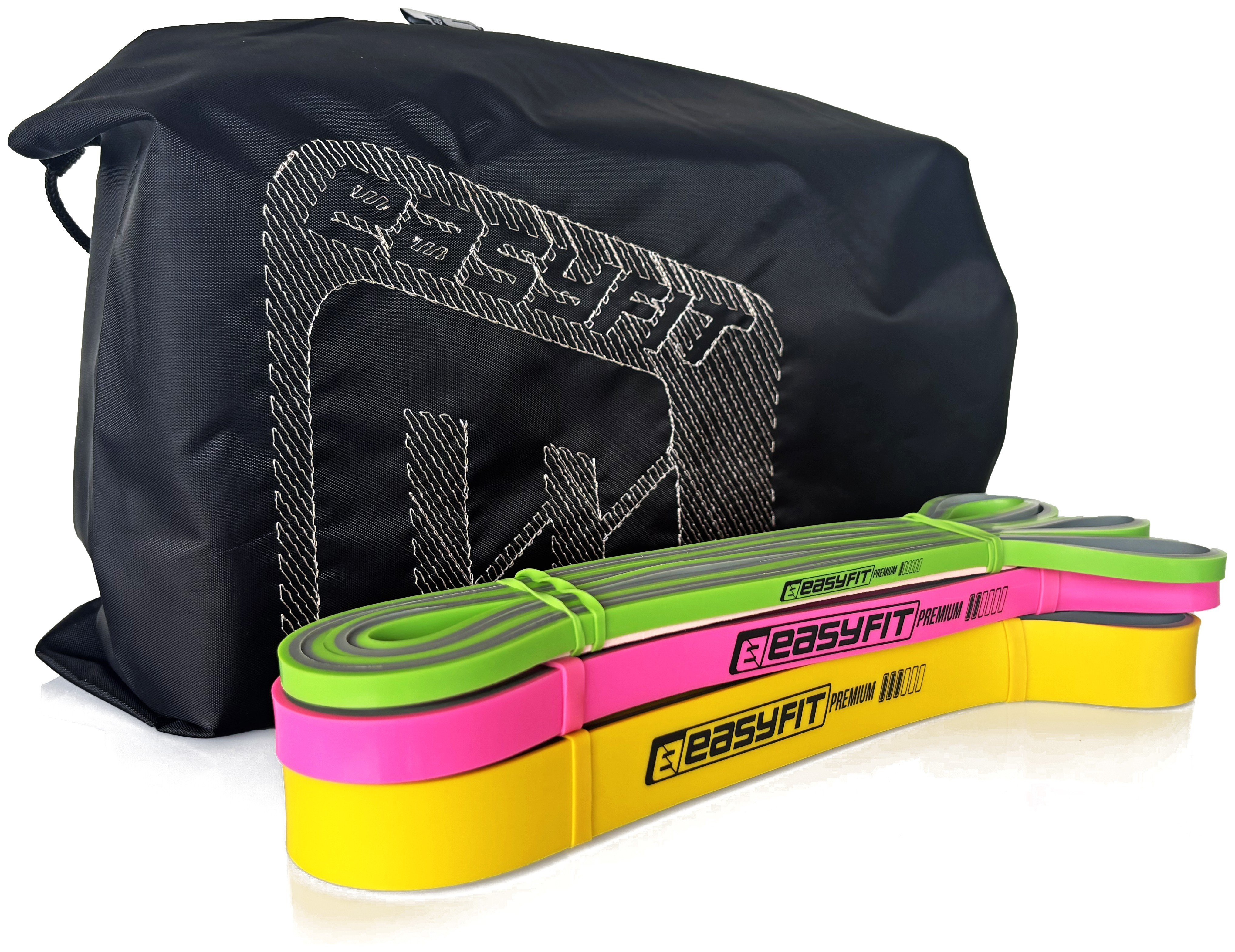 Набор двухслойных резинок для подтяжки EasyFit Premium 2-32 кг (3 шт) EFIT_EF-2332s