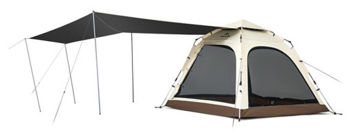 Намет тримісний автоматичний із тентом Naturehike Ango CNK2550WS010, L, коричневий