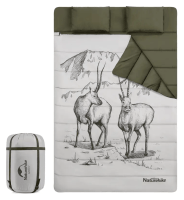 Спальный мешок двухместный с подушками Naturehike NH21MSD06, зеленый