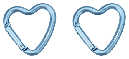 Munkees 32202 карабины Mini Heart 2-Pack blue