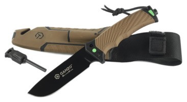Нож Ganzo G8012V2-DY коричневый (G8012V2-DY) с паракордом