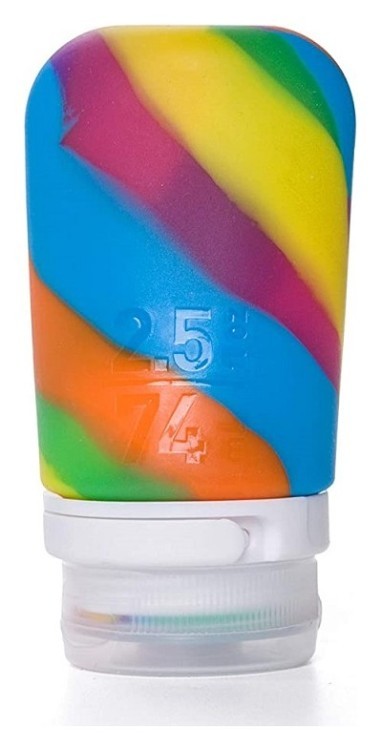 Силиконовая бутылочка Humangear GoToob + Medium Rainbow 022.0021