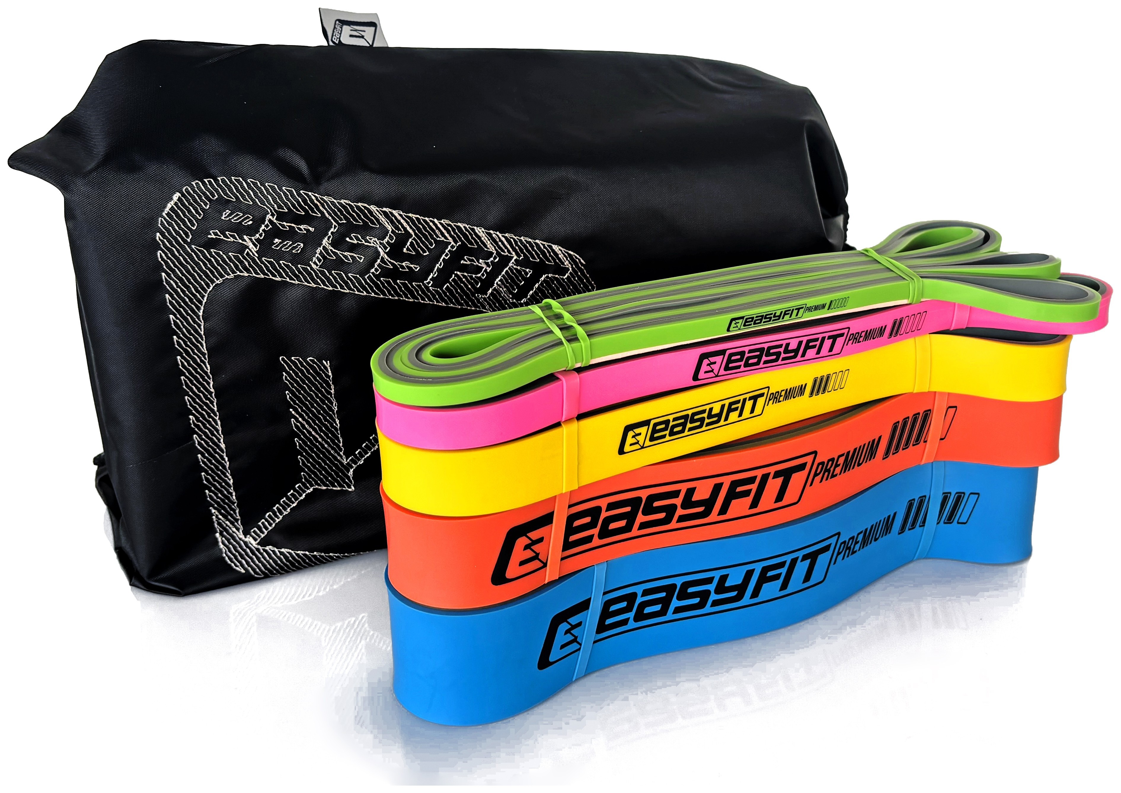 Набор двухслойных резинок для подтяжки EasyFit Premium 2-63 кг (5 шт) EFIT_EF-2635s