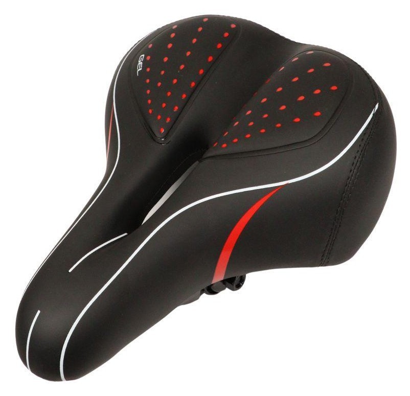 Сідло з замком 260*190 мм AZ-501 чорний з червоним SAD-716