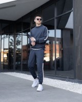 Демісезонний спортивний костюм Pobedov Black moon. Темно-сірий спортивний костюм для чоловіків