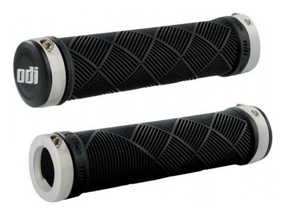 Гріпси ODI Ruffian MTB Lock-On Bonus Pack Black w/White Clamps, чорні з білими замками OBOD_2000990126849