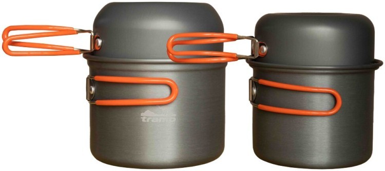 Кастрюля-кружка Tramp анодована з кришкою-сковорідкою 0,75+0,5л UTRC-145 (039) UTRC-145