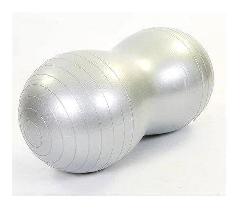 М'яч для фітнеса EasyFit Peanut 45х90 см сірий (фітбол горіх-арахіс) EFIT_EF-3022-GY