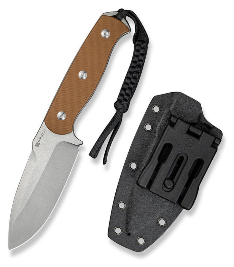 Ніж фіксований мисливський Sencut Toxodon, (11.6 см) 9Cr18MoV / G10 коричневий FNR_S24036-3