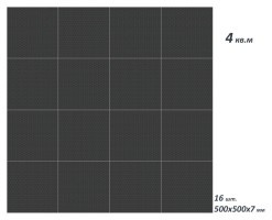 Комплект захисного покриття з литої гуми під лаву, штангу, гантелі, 2х2 м