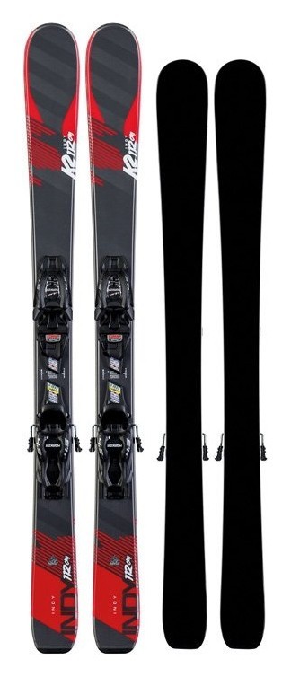 Ліжі гірські комплект для підлітків K2 INDY 4.5+FDT JR 88см Grey/red/black (10D0808.109.1+10D1019.109.2) RCH_17654
