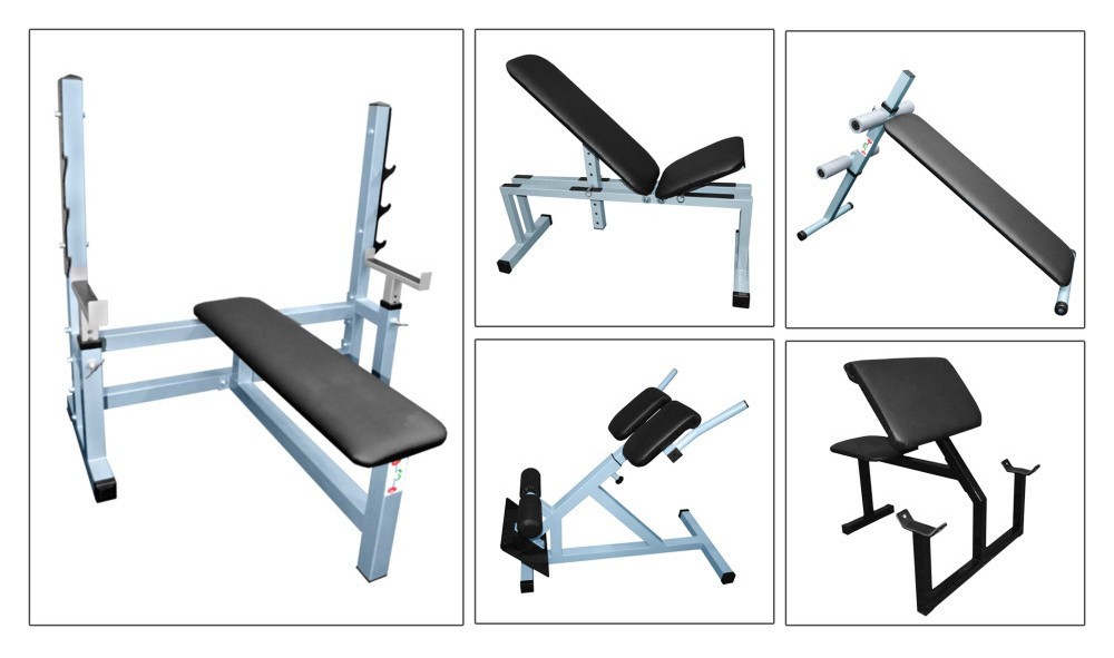 Набор олимпийских скамеек RN Olympic pro (жим, Скотта, пресс, гиперэкстензия) RNS_Olymppro