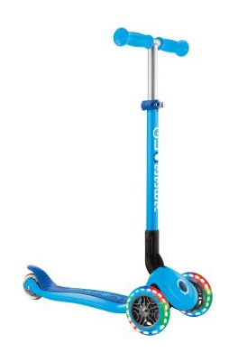 Самокат GLOBBER серии PRIMO FOLDABLE LIGHTS, голубой, колеса с подсветкой, 50кг, 3+ DWT_432-101-3
