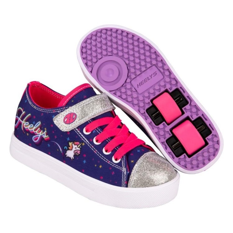 Роликовые кроссовки Heelys X2 Snazzy HE101164 Purple Neon Pink Unicorn 9924751