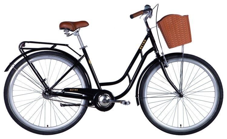 Велосипед 28" Dorozhnik RETRO 2024 (черный) OPS-D-28-381