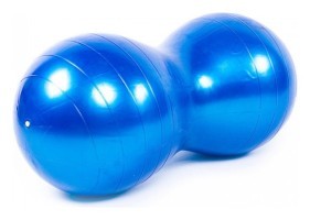 М'яч для фітнеса EasyFit Peanut 45х90 см синій (фітбол горіх-арахіс)