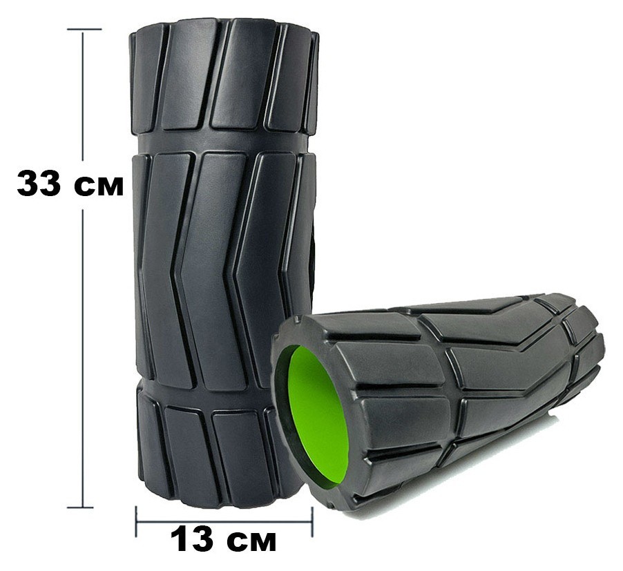 Масажний ролик EasyFit Rover 33 см Чорний EFIT_EF-3703-Bk