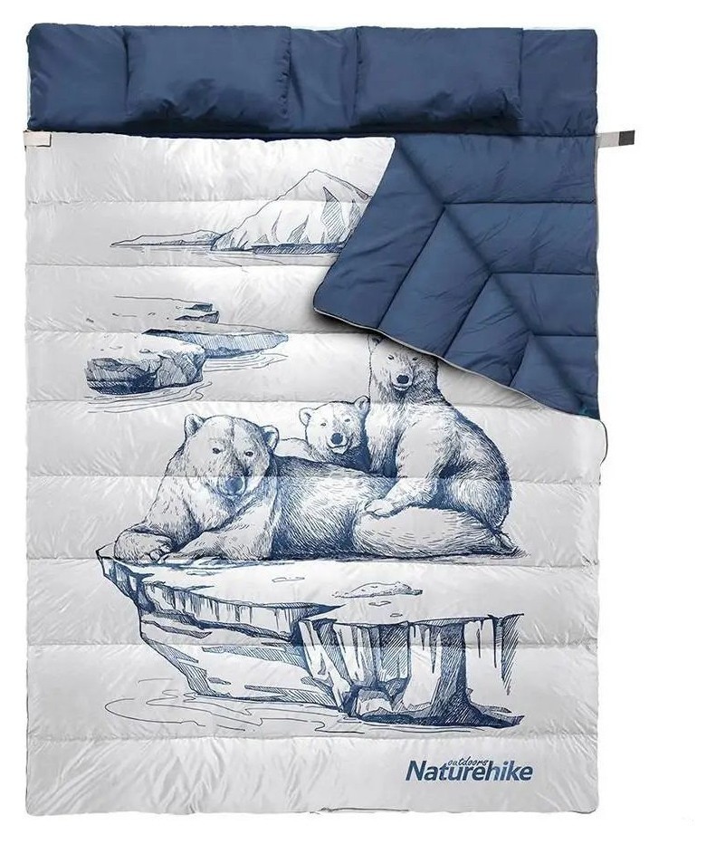 Спальный мешок двухместный Naturehike NH21MSD06, темно-синий FNR_6927595795323