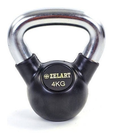 Гиря гумова з хромованою ручкою 4 кг York ТА-5162-4 RNS_ТА-5162-4